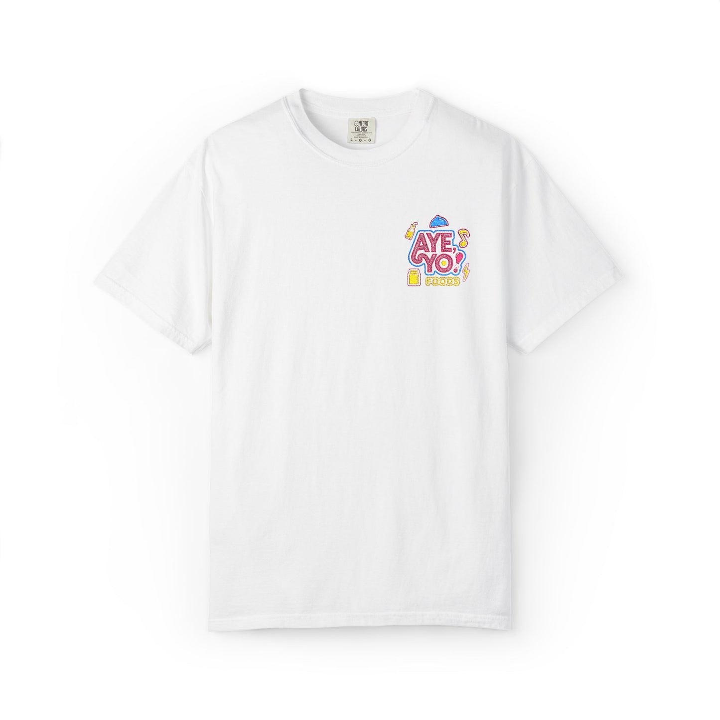 Embroidered T-Shirt - Aye Yo Foods Design
