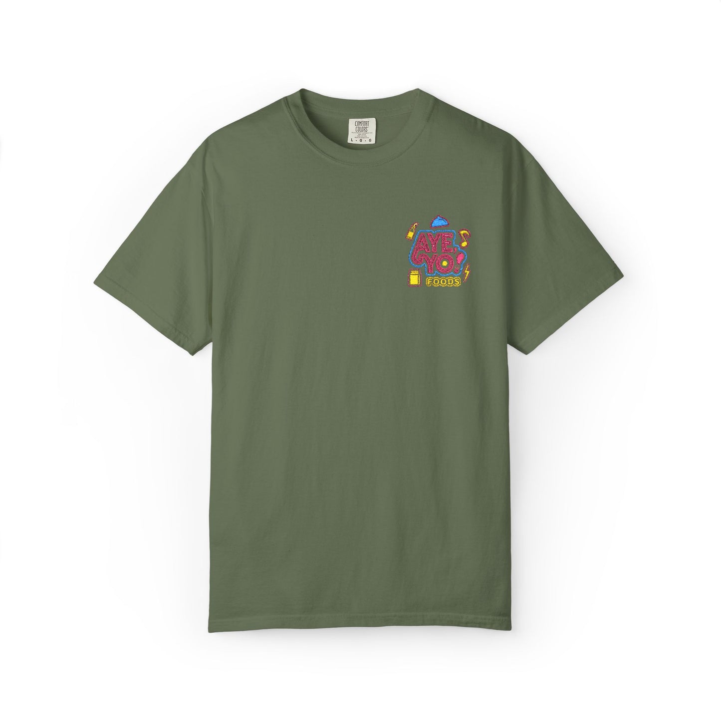 Embroidered T-Shirt - Aye Yo Foods Design