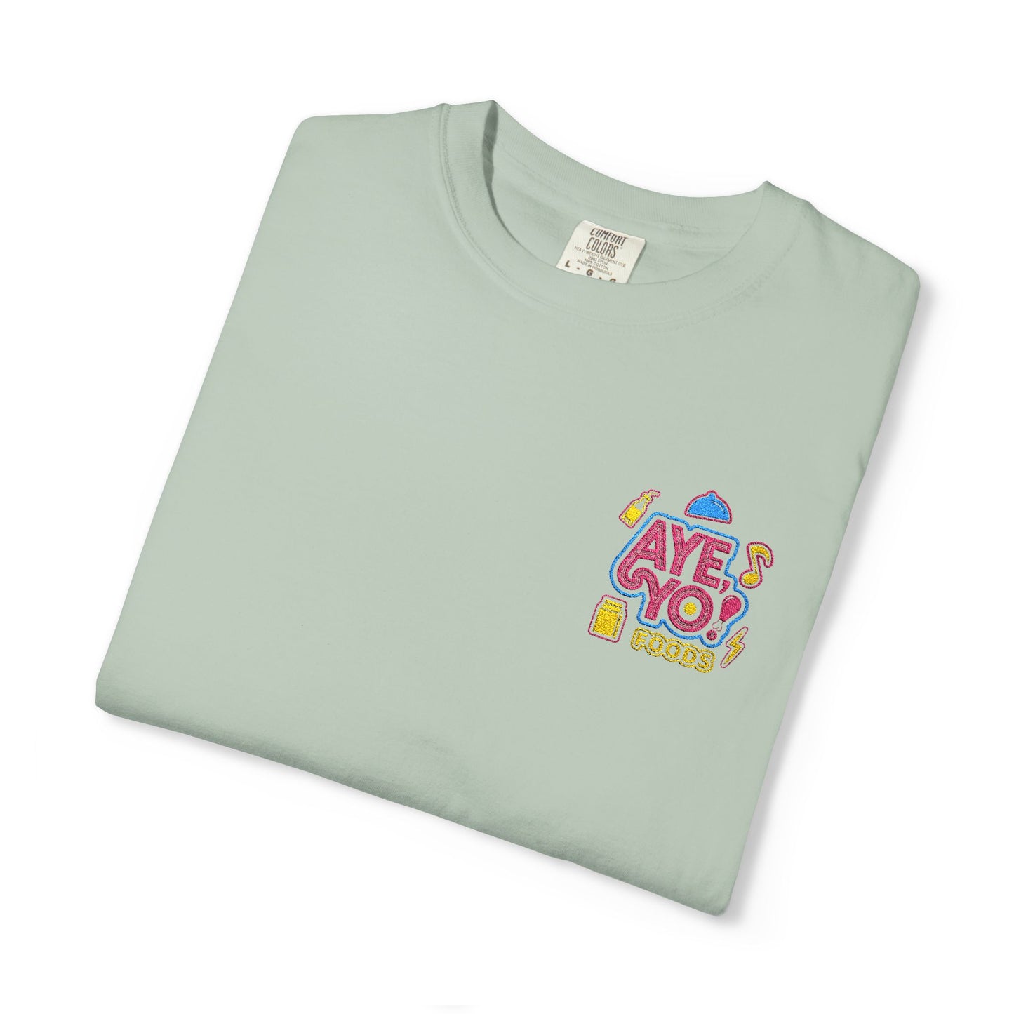 Embroidered T-Shirt - Aye Yo Foods Design
