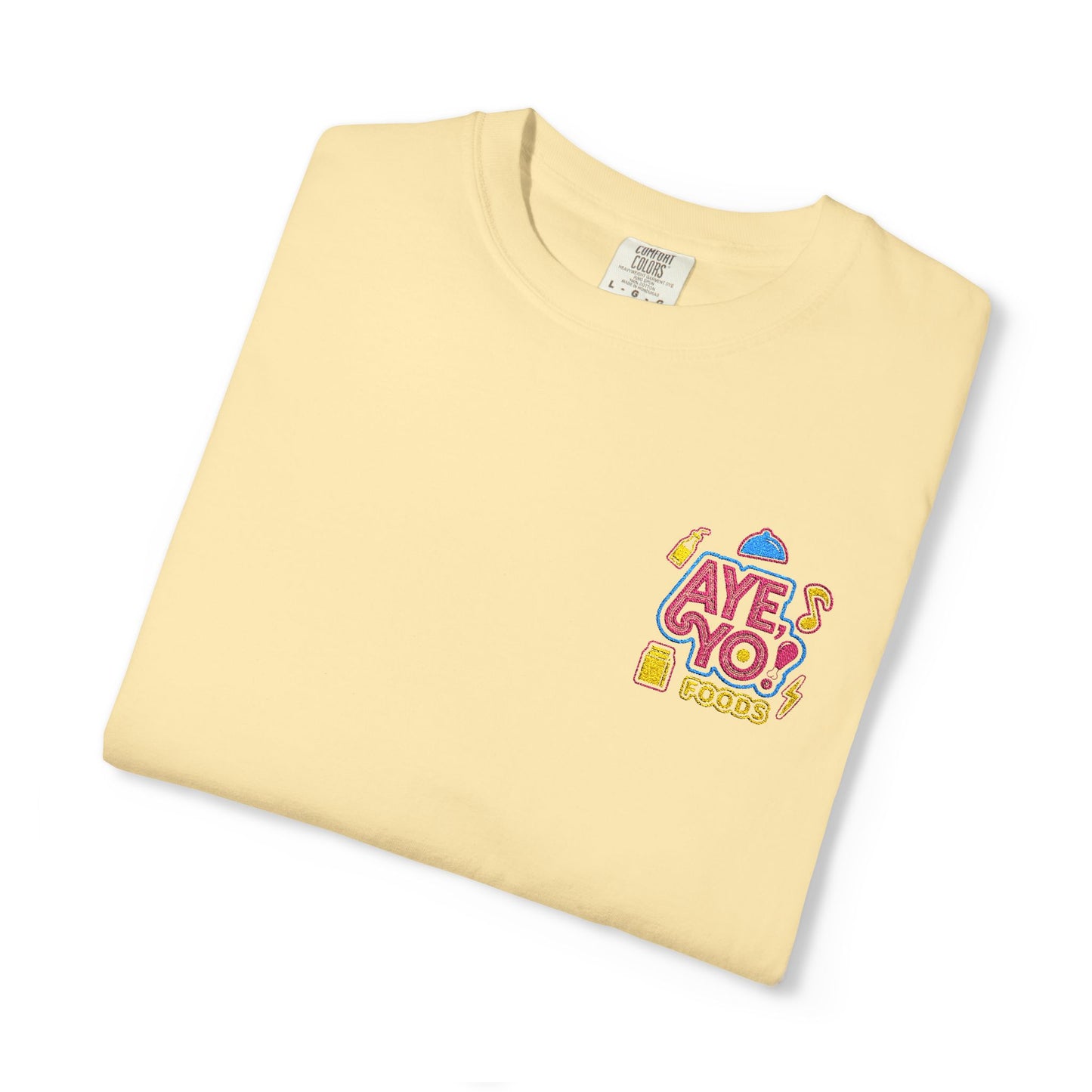 Embroidered T-Shirt - Aye Yo Foods Design