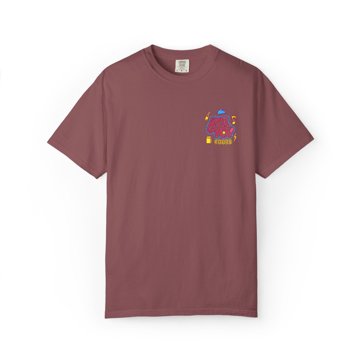 Embroidered T-Shirt - Aye Yo Foods Design