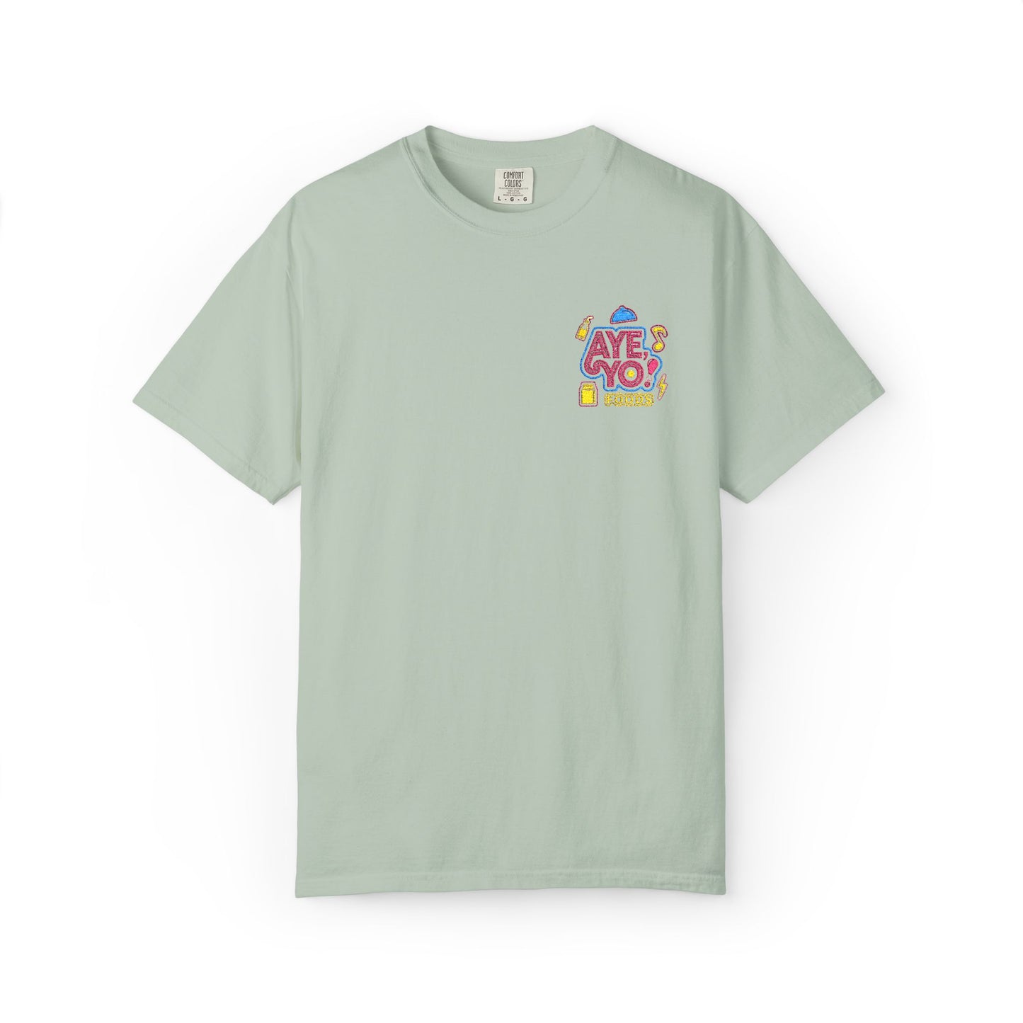 Embroidered T-Shirt - Aye Yo Foods Design