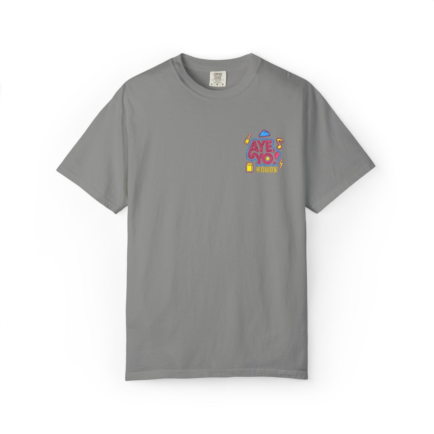Embroidered T-Shirt - Aye Yo Foods Design