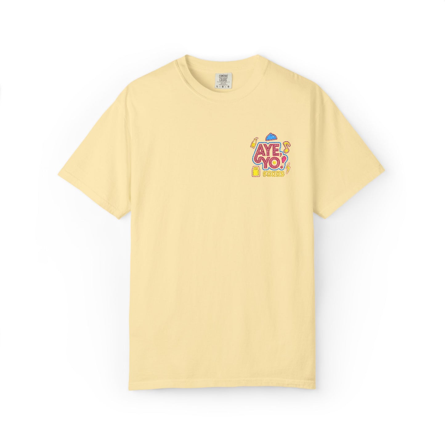 Embroidered T-Shirt - Aye Yo Foods Design