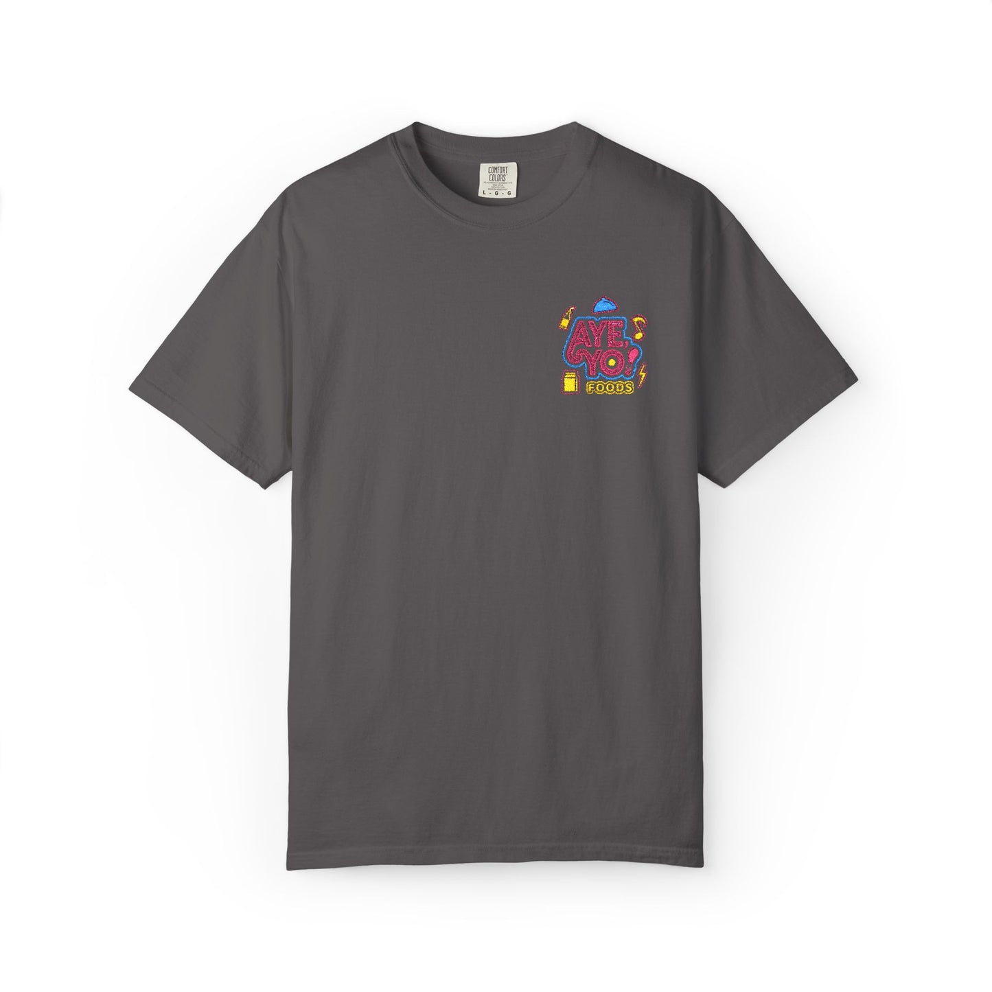 Embroidered T-Shirt - Aye Yo Foods Design