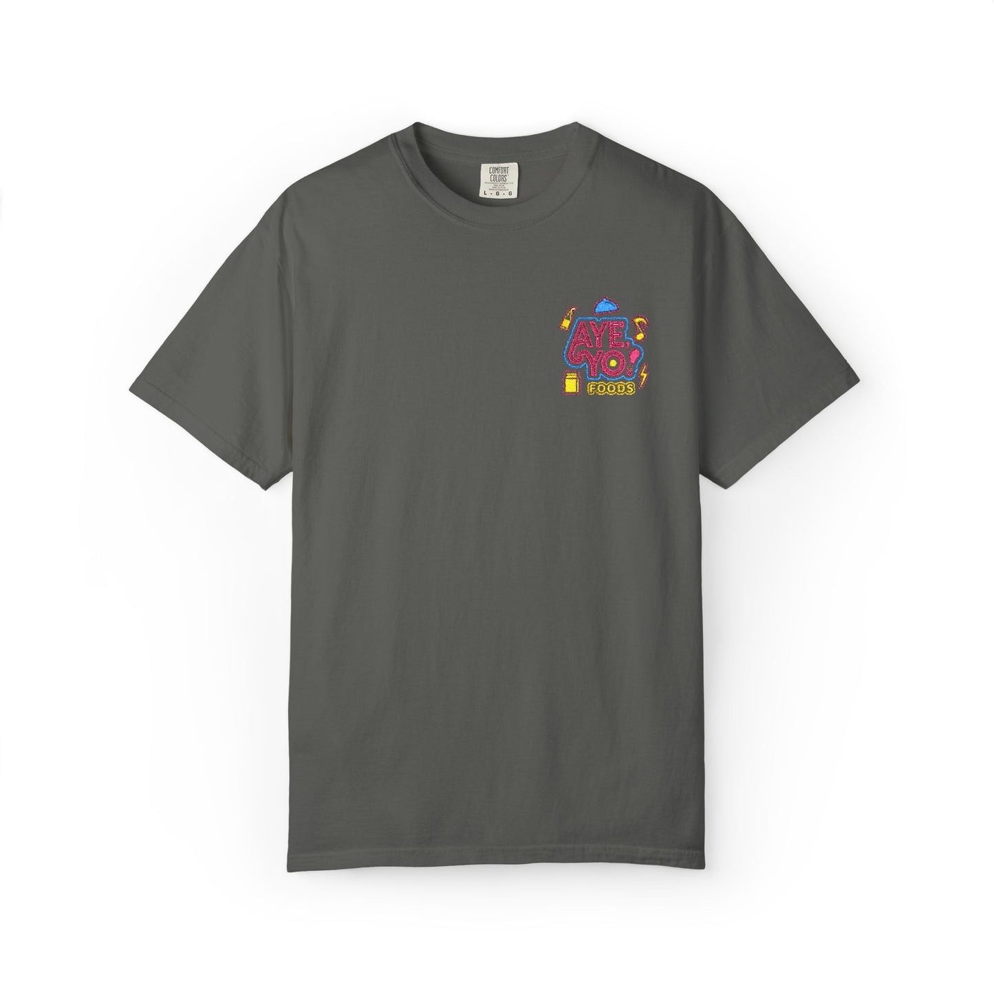 Embroidered T-Shirt - Aye Yo Foods Design