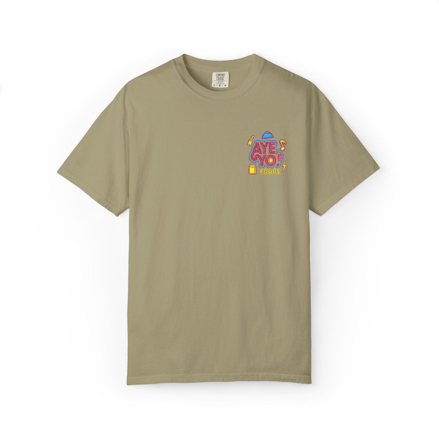 Embroidered T-Shirt - Aye Yo Foods Design